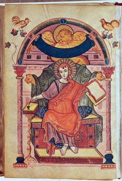 Kod.22 Św. Marek, z rękopisu Ady autorstwa Carolingian School