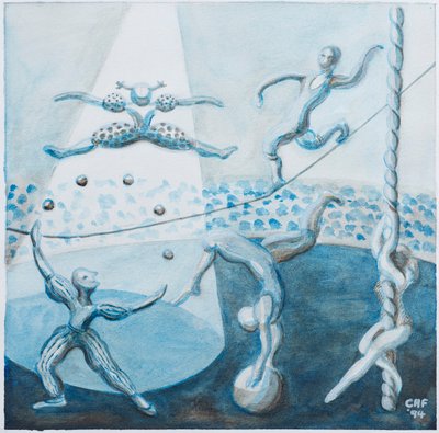Scena cyrkowa II, 1994 (akwarela na papierze) autorstwa Carolyn Hubbard Ford