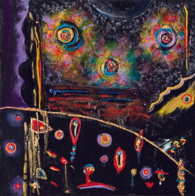 Night Seed Transmission, 2007 (akryl i olej na płótnie) autorstwa Carolyn Mary Kleefeld