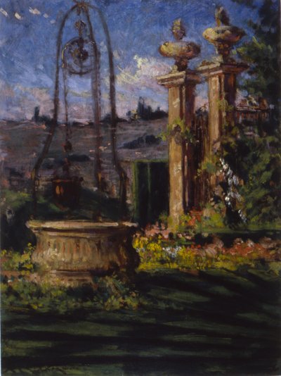 W ogrodach willi Palmieri autorstwa Carroll Beckwith