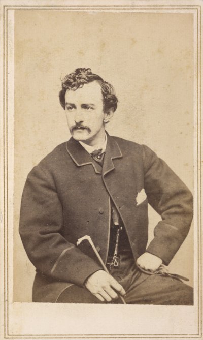 Carte de visite Johna Wilkesa Bootha, 1862 (druk albumu na karcie) autorstwa Case and Co. Silsbee