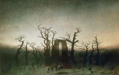 ایبي په اوک ووډپولي کې autorstwa Caspar David Friedrich