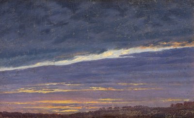 Wieczorne pochmurne niebo autorstwa Caspar David Friedrich