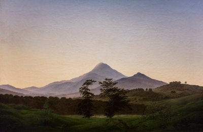 Czeski pejzaż, ok. 1808 (olej na płótnie) autorstwa Caspar David Friedrich