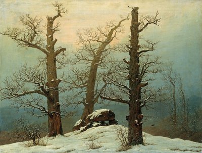 Kopiec w śniegu, 1807 autorstwa Caspar David Friedrich