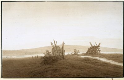 Caspar David Friedrich "Jezioro Tollense", około 1806 r. autorstwa Caspar David Friedrich