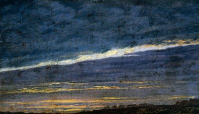 Pochmurne wieczorne niebo autorstwa Caspar David Friedrich
