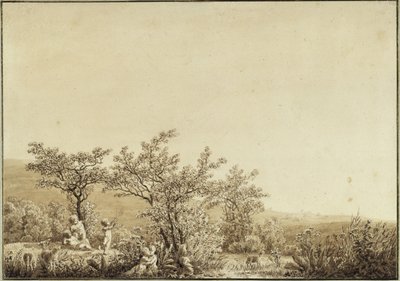 Wiosna - Poranek - Dzieciństwo (z cyklu pór roku, pór dnia i etapów życia z 1803 roku) autorstwa Caspar David Friedrich