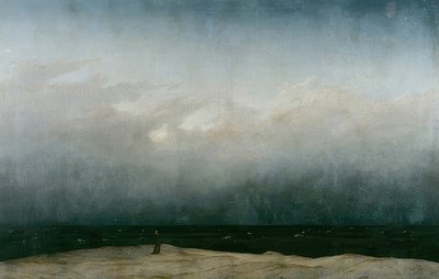 Mnich nad morzem. 1808-1810 autorstwa Caspar David Friedrich