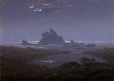Skalista rafa na plaży nadmorskiej autorstwa Caspar David Friedrich