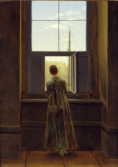 Kobieta przy oknie autorstwa Caspar David Friedrich