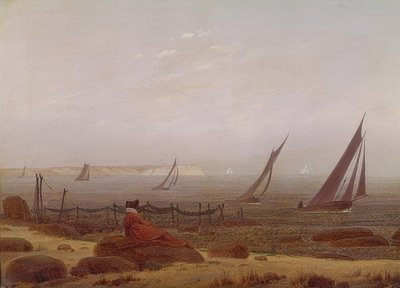 Kobieta nad morzem. Około 1818 r. autorstwa Caspar David Friedrich