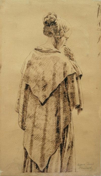 Kobieta w szalu autorstwa Caspar David Friedrich