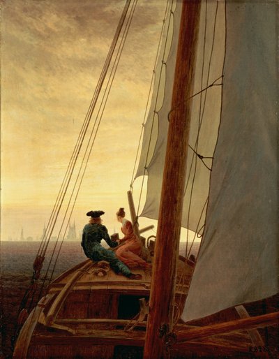 Niemiecki: Auf dem Segler Na żaglowcu autorstwa Caspar David Friedrich