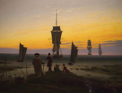Niemiecki: Die Lebensstufen (Strandbild, Strandszene in Wiek) Etapy życia (zdjęcie plaży, scena na plaży w Wiek) autorstwa Caspar David Friedrich