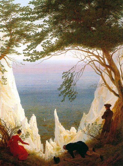 Niemiecki: Kreidefelsen auf Rügen Kredowe klify w Ruegen autorstwa Caspar David Friedrich