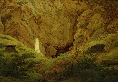 Groby starożytnych bohaterów, 1812 r autorstwa Caspar David Friedrich
