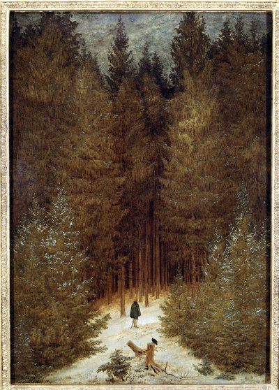 Myśliwy w lesie autorstwa Caspar David Friedrich