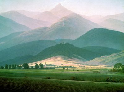 Krajobraz w Riesengebirge autorstwa Caspar David Friedrich