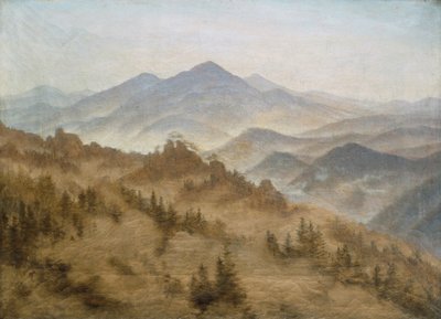 Krajobraz z Rosenbergiem w Czechach autorstwa Caspar David Friedrich