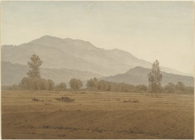 Księżyc w nowiu nad górami Riesengebirge autorstwa Caspar David Friedrich