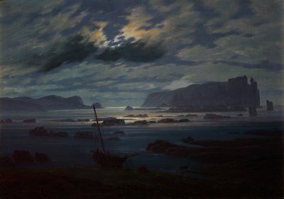 Morze Północne w blasku księżyca autorstwa Caspar David Friedrich