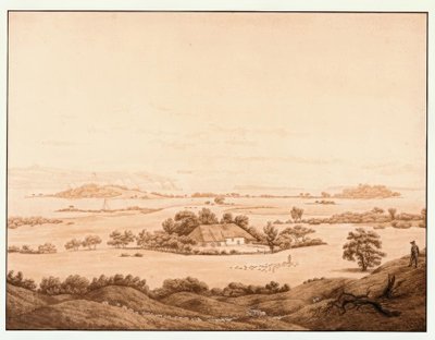 Krajobraz Rugii z pasterzem autorstwa Caspar David Friedrich
