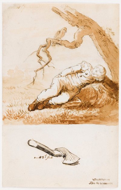 Śpiący chłopiec autorstwa Caspar David Friedrich