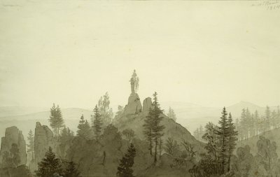 Posąg Madonny w górach autorstwa Caspar David Friedrich