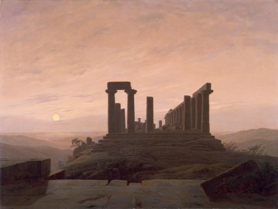 Świątynia Junony w Agrigento, autorstwa Caspara Davida Friedricha (1774-1840). autorstwa Caspar David Friedrich