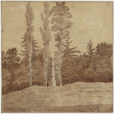 Leśna polana z obeliskiem w dolinie Seifersdorf autorstwa Caspar David Friedrich