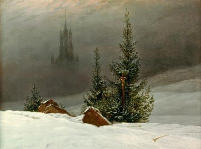 Zimowy krajobraz z kościołem autorstwa Caspar David Friedrich