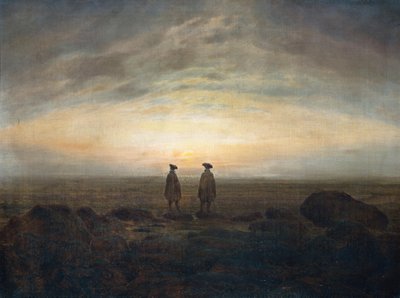 Dwóch mężczyzn nad morzem autorstwa Caspar David Friedrich