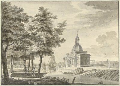 Widok nowo wybudowanego Muiderpoort, 1771 autorstwa Caspar Jacobsz. Philips