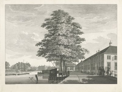 Widok na Dom Starych Kobiet i Mężczyzn Diaconie w Amsterdamie autorstwa Caspar Jacobsz. Philips