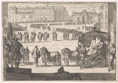 Inauguracja Christiny, królowej Szwecji w Sztokholmie, 1650 autorstwa Caspar Luyken (attributed to)