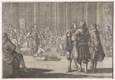 Cesarska Pieczęć Anglii rozbita w Izbie Lordów, 1646 r autorstwa Caspar Luyken (attributed to)