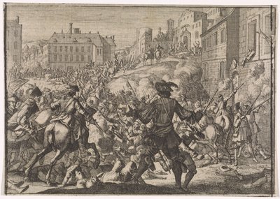 Zdobycie Pragi przez wojska szwedzkie, 1648 autorstwa Caspar Luyken (attributed to)