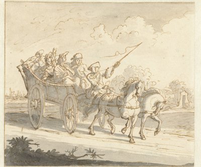 wóz rolniczy autorstwa Caspar Luyken