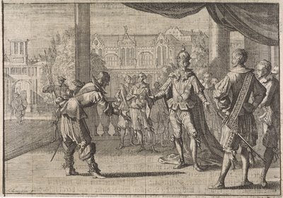 Cesarz Ferdynand III gratuluje narodzin syna Leopolda, 1640 autorstwa Caspar Luyken