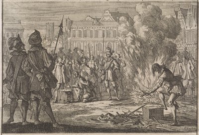 Sąd Wojskowy na praskim rynku, 1642 autorstwa Caspar Luyken