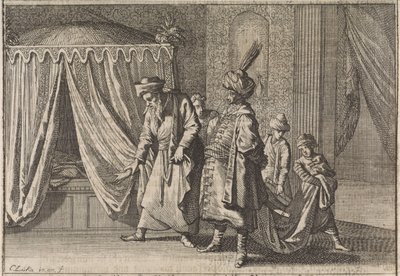 Chore łoże żony paszy, 1639 autorstwa Caspar Luyken