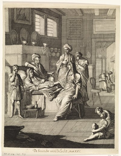 Odwiedzanie chorych autorstwa Caspar Luyken