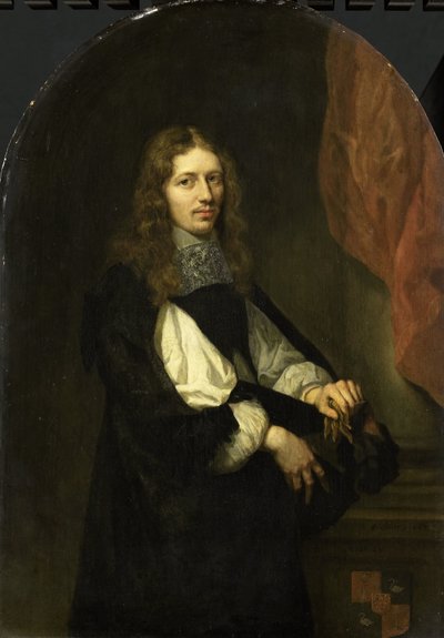 Portret Pietera de Graeffa (1638-1707), władcy Zuid-Polsbroek, Purmerland i Ilpendam. Radny Amsterdamu autorstwa Caspar Netscher