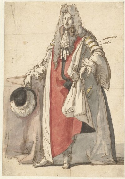 Portret Wilhelma III w stroju państwowym autorstwa Caspar Netscher