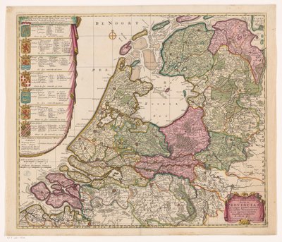 Mapa Republiki Siedmiu Zjednoczonych Holandii Land caerte van 