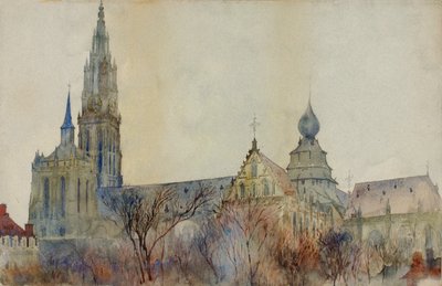 Katedra w Antwerpii, 1899. autorstwa Cass Gilbert