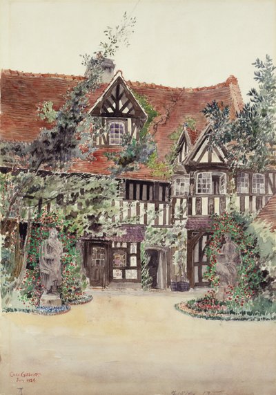 Mniejszy Dziedziniec, Hotel Guillaume le Conquerant, Nurkowanie, Francja, 1924. autorstwa Cass Gilbert