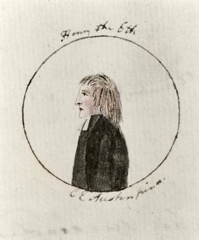 Henryk VI, ok. 1790 (pióro i atrament i toaleta na papierze) autorstwa Cassandra Austen