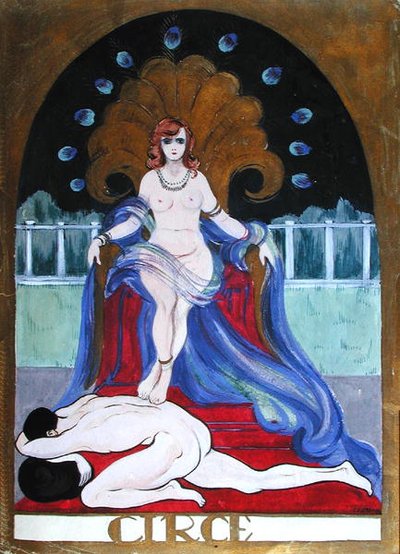 Circe, ok. 1900-20 (akwarela na papierze) autorstwa Castana Castana